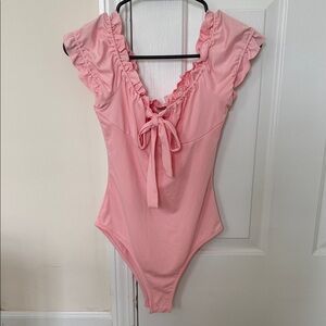 Pink Ruffled women's One Piece